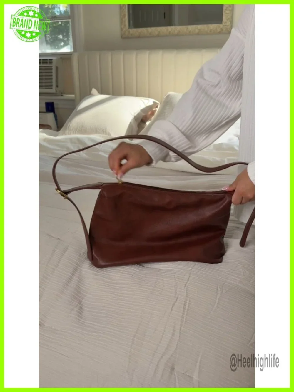 Slouchy Hobo Bag - Soft Vintage Vegan Leather Shoulder Crossbody